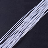 Round Elastic Cord, White, 0.8mm, about 22m/Bundle