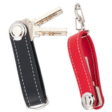 2 Sets 2 Colors PU Leather Keychain, with Zinc Alloy Accessories, Mixed Color, 1set/color