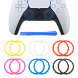 6 Pairs 6 Colors Plastic Decorative Accent Rings for Game Controller, with 1Pc POM Resin Pry Tool, Mixed Color, Ring: 22x2.5mm, 1 pair/color, Tool: 84x12x12mm
