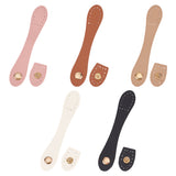 5 Sets 5 Colors PU Leather Sew on Purse Clasps, Iron Snap Button Bag Mouth Buckle, Suitcase Bag Anti-Theft Parts, Mixed Color, 112x20x1.7~7mm, 1 Set/color