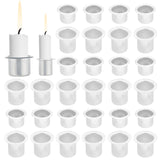 40Pcs 2 Styles Aluminum Candle Cup, for Jar Candle Accessories, Hat Shape, Platinum, 15~18x18~27mm, inner diameter: 12~20mm, 20pcs/style