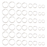 80Pcs 4 Size 925 Sterling Silver Open Jump Rings, Silver, 3~6x0.5mm, Inner Diameter: 2~5mm, 20Pcs/style