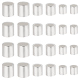 90Pcs 3 Style 925 Sterling Silver Spacer Beads, Column, Silver, 1.4~2x1.2~2mm, Hole: 0.6~1.4mm, 30Pcs/style
