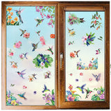 8 Sheets 8 Styles PVC Waterproof Wall Stickers, Self-Adhesive Decals, for Window or Stairway Home Decoration, Rectangle, Flower, 200x145mm, about 1 sheet/style