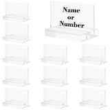 Transparent Acrylic Blank Place Sign & Base Holder Set, for Wedding, Party, Rectangle, Ghost White, Finished Product: 89.5x50x54mm