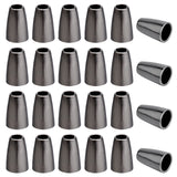 Alloy Cord Ends, End Caps, Cone, Gunmetal, 13x8mm, Hole: 4mm, 40pcs/bag