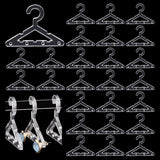 30Pcs Transparent Acrylic Earring Display Accessories, for Earring Organizer Holder, Clothes Hanger shape, Clear, 3.95x5.5x0.3cm, Hole: 2mm