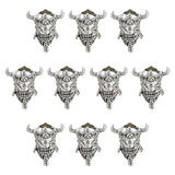 10Pcs Tibetan Style Alloy Beads, Skull, Antique Silver, 20.5x21x16mm, Hole: 7mm