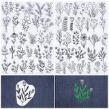 Bohemia Style Water Soluble Fabric, Wash Away Embroidery Stabilizer, Flower, 300x212x0.1mm, 2 sheets/bag