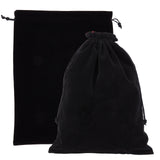 Rectangle Velvet Jewelry Bags, Drawstring Bags, Black, 37x28cm