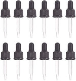 Glass Dropper Set Transfer Graduated Pipettes, Black, 8.1x2.2cm, Fit for 15ml Essential Oil Bottle