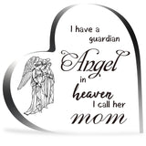 Heart-shaped with Word Acrylic Ornaments, Home Decorations, Angel & Fairy Pattern, 99x10x99mm