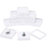 Acrylic Jewelry Box, Visual Box, Square, White, 61x61x20mm, Ratent: 51x51mm