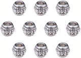 Tibetan Silver Alloy Beads, Barrel, Antique Silver, 8x6.5mm, Hole: 3.5mm, 100pcs/box