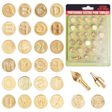 Wood Burning Accessories Set, with Carving Iron Tips, for Engraving Molds, Embossing Tools and Carving Crafts, Matte Gold Color, 11.5x8.5mm