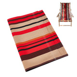 Canvas Cloth Beach Lounge Chair Cover with Pillows, Stripe Pattern, Red, 1150x430x1mm