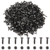 1000Pcs Eco-Friendly Stoving Varnish Iron Brads, Scrapbooking, Photo Album, Embellishment Wedding Supplies, Children Puppy Dolls Decoration, Black, 8x4.5mm