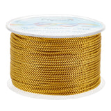 Nylon Threads, Milan Cords/Twisted Cords, Goldenrod, 1.5~2mm, about 50m/roll
