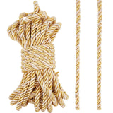 Polyester Twisted Cords, Curtain Rope Accesories, Gold, 8mm