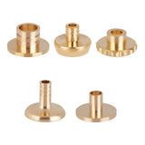 5Pcs 5 Style Brass Incense Stick Holder, Flat Round, Golden, 17.5~18x8~15mm, Inner Diameter: 3.5~8mm, 5 style, 1pc/style, 5pcs