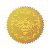 Self Adhesive Gold Foil Embossed Stickers, Medal Decoration Sticker, Bees, 5x5cm