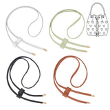 4 Sets 4 Colors PU Imitation Leather Drawstring Cords for Bucket Bag, with Alloy Cord Ends, Mixed Color, 95.4~99.5x0.75x0.3cm, 1 set/color
