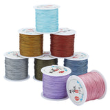 8 Roll 8 Colors Nylon Chinese Knotting Cord, for Woven Bracelet Necklace Making, Mixed Color, 0.8mm, about 49.21 Yards(45m)/Bag