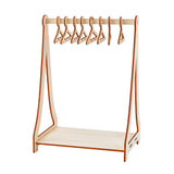 Coat Hanger Removable Wood Earring Displays, with 8 hangers, for Jewelry Display Supplies, PapayaWhip, Finish Product: 15.5x10x21.6cm