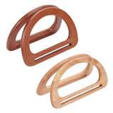 Wooden D Shape Purse Handle, for Bag Handles Replacement Accessories, Mixed Color, 14x10.3x0.9cm