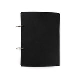 Rectangle Felt Pin Collection Display, with Iron Ring Clasps, for Pin Badge Collection Binder, Black, 260x190x14mm