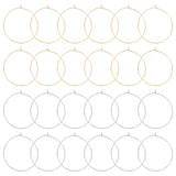 60Pcs 2 Colors 316 Surgical Stainless Steel Wine Glass Charms Rings, Hoop Earring Findings, DIY Material for Basketball Wives Hoop Earrings, Mixed Color, 21 Gauge, 45x40x0.7mm, 30pcs/color