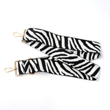 Polyester Adjustable Bag Strap, with Alloy Clasps, for Bag Replacement Accessories, Zebra Pattern, 72~126x5.05cm