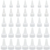 60Pcs 5 Style Plastic Bottle Cap, Squeeze Bottle Tip Screw Cap, Glue Dispensing Bottle Caps, White, 39~57x20~35mm, Inner Diameter: 18~31.5mm, 12pcs/style