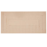Poplar Wood Sheets & Rings, for Clay Plate Guide, Rectangle, PapayaWhip, 23~35x5~17x0.45cm, 7pcs/set