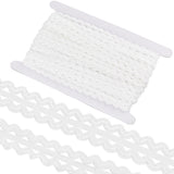 10M Flat Nylon Wavy Elastic Cord, Garment Accessories, White, 20mm, about 10.94 Yards(10m)/Roll