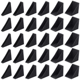 36pcs 6 Styles PP Triangle Corner Protector, Guards Cover Cushion, for Ceramic, Glass, Metal Sheet Transportation Protection, Black, 48~50x48~50x14~39mm, 6pcs/style