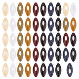 48Pcs Hollow Oval Plastic Cover Scarf Safety Pin, Safety Locking Baby Cloth Nappy Pin, Mixed Color, 16x37x8mm