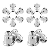 8 Pairs Brass Ear Nuts/Earring Backs, Long-Lasting Plated, Platinum, 6x5mm, Hole: 1mm, 8pairs