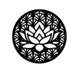 Iron Wall Art Decorations, for Front Porch, Living Room, Kitchen, Matte Style, Lotus Pattern, 278x279x1mm