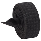 Nylon Flat Elastic Rubber Band, Rhombus Print stretchy Webbing Band, Garment Sewing Accessories, Black, 40~41mm, about 6.25 yards/bag