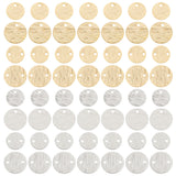 DIY Jewelry Making Finding Kit, Including Brass Charms & Link Connectors, Flat Round, Mixed Color, 8~10x0.5~1mm, Hole: 1.2mm, 80Pcs/box