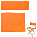 Cloth Chair Replacement, with 2 Wood Sticks, for Director Chair, Makeup Chair Seat and Back, Orange, Cloth: 475~520x170~385x5~6mm, Stick: 381x6mm