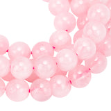 4 Strands Natural Rose Quartz Beads Strands, Round, 6mm, Hole: 1mm, about 29~32pcs/strand, 8 inch