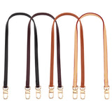 4Pcs 4 Colors PU Leather Bag Handles, with Alloy Swivel Clasp, Mixed Color, 62x1x0.2~0.5cm, 1pc/color