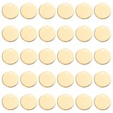 Brass Pendants, Stamping Blank Tag, Flat Round, Golden, 20x1mm, Hole: 2mm, 30pcs/box