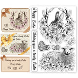 Custom PVC Plastic Clear Stamps, for DIY Scrapbooking, Photo Album Decorative, Cards Making, Rabbit, 160x110mm