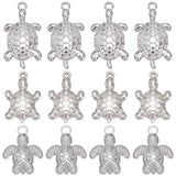 30Pcs 3 Style Stainless Steel Pendant, Tortoise, Stainless Steel Color, 18.5~25x13~15x3~3.5mm, Hole: 1~1.8mm, 10pcs/style