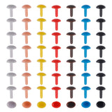 112Pcs 7 Colors Craft Plastic Doll Eyes, Needle Felting Eyes, for Dolls Making, Mixed Color, 8.5x6.5x5mm, Pin: 2mm, 16pcs/color
