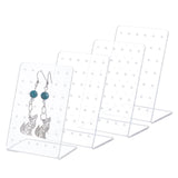 Organic Glass Displays, Jewelry Display Rack, Clear Earring Hanger, Rectangle, Clear, 60x40x92mm