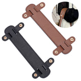 2Pcs 2 Colors Imitation Leather Bag Strap Padding, Pressure Relief Shoulder Strap Protector Cover, with Iron Button, Mixed Color, 22.8x9.3x0.5cm, 1pc/color